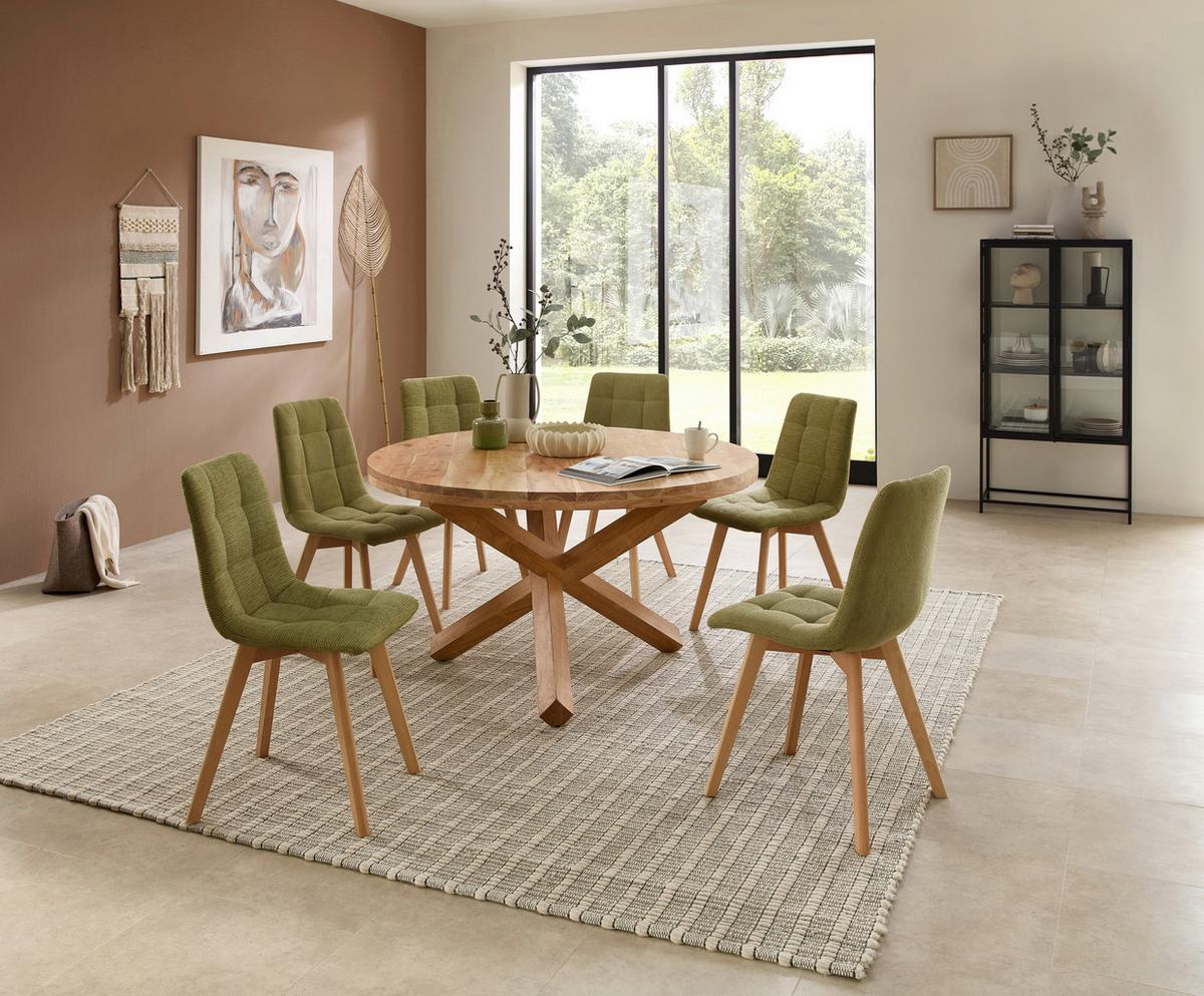 Esstisch Ace Akaziefarben, L: 130 cm - Akaziefarben, MODERN, Holz (130/130/76cm) - Livetastic