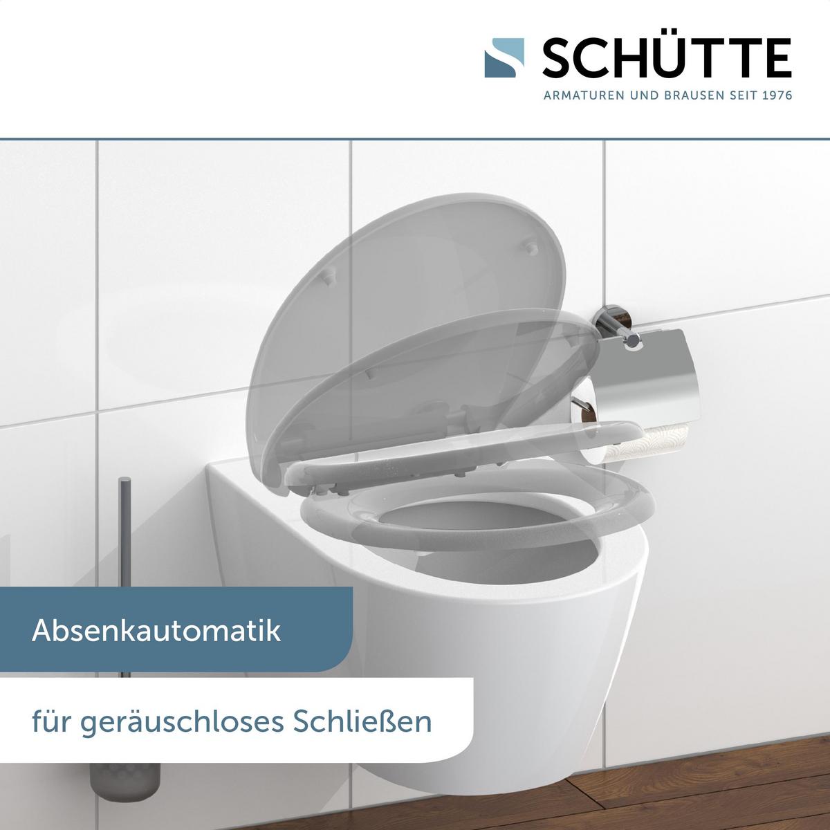 Wc-sitz Grau Mit Absenkautomatik - Grau, Basics, Kunststoff (45/5,5/37,5cm) - Schütte
