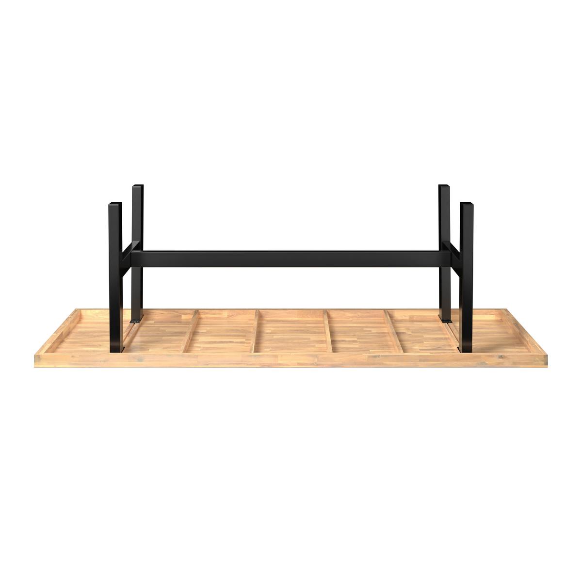 ZÁHRADNÝ STÔL SELMA - čierna/farba akácie, Modern, kov/drevo (240/100/75cm) - Mömax