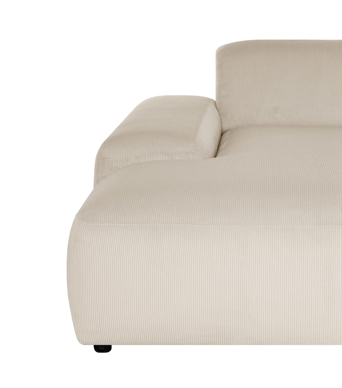 ECKSOFA Hannah Beige S: 200x304cm - Beige/Schwarz, Design, Textil (200/304cm) - MID.YOU