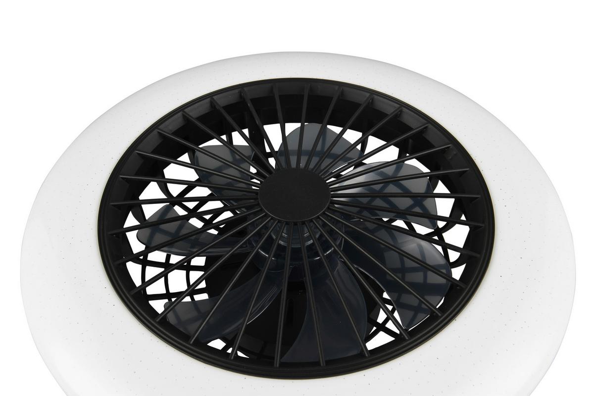 Deckenventilator Stralsund Schwarz Weiß D: 49 cm - Schwarz/Weiß, KONVENTIONELL, Kunststoff (49/16,5cm)