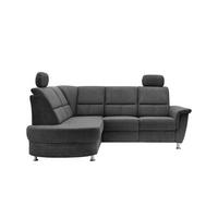Ecksofa Mit Stauraum Parole Anthrazit Chenille - Chromfarben/Anthrazit, KONVENTIONELL, Textil (184/231cm) - Livetastic