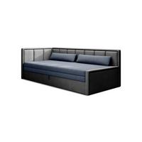 Récamiere Fulgeo Links Anthrazit,dunkelblau,b: 214 Cm - Blau/Anthrazit, Design, Textil (82/77/214cm) - MID.YOU