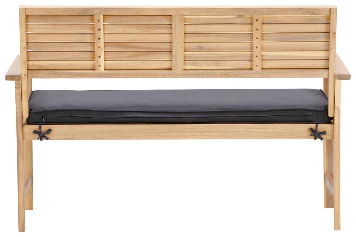 Loungegarnitur 4-Tlg. Bergen Aus Echtholz mit Kissen - Dunkelgrau/Akaziefarben, MODERN, Holz/Textil (73cm) - Beldano