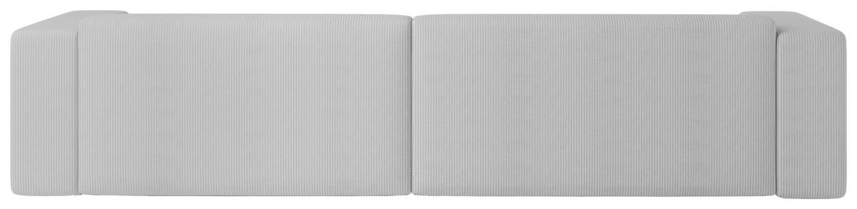 Ecksofa Basimo Cord Hellgrau, B: 293 cm - Hellgrau, Trend, Textil (293/170cm)