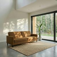 Schlafsofa Palermo Currygelb, mit Schlaffunktion - Currygelb/Schwarz, Basics, Textil (207/86/86cm) - Livetastic