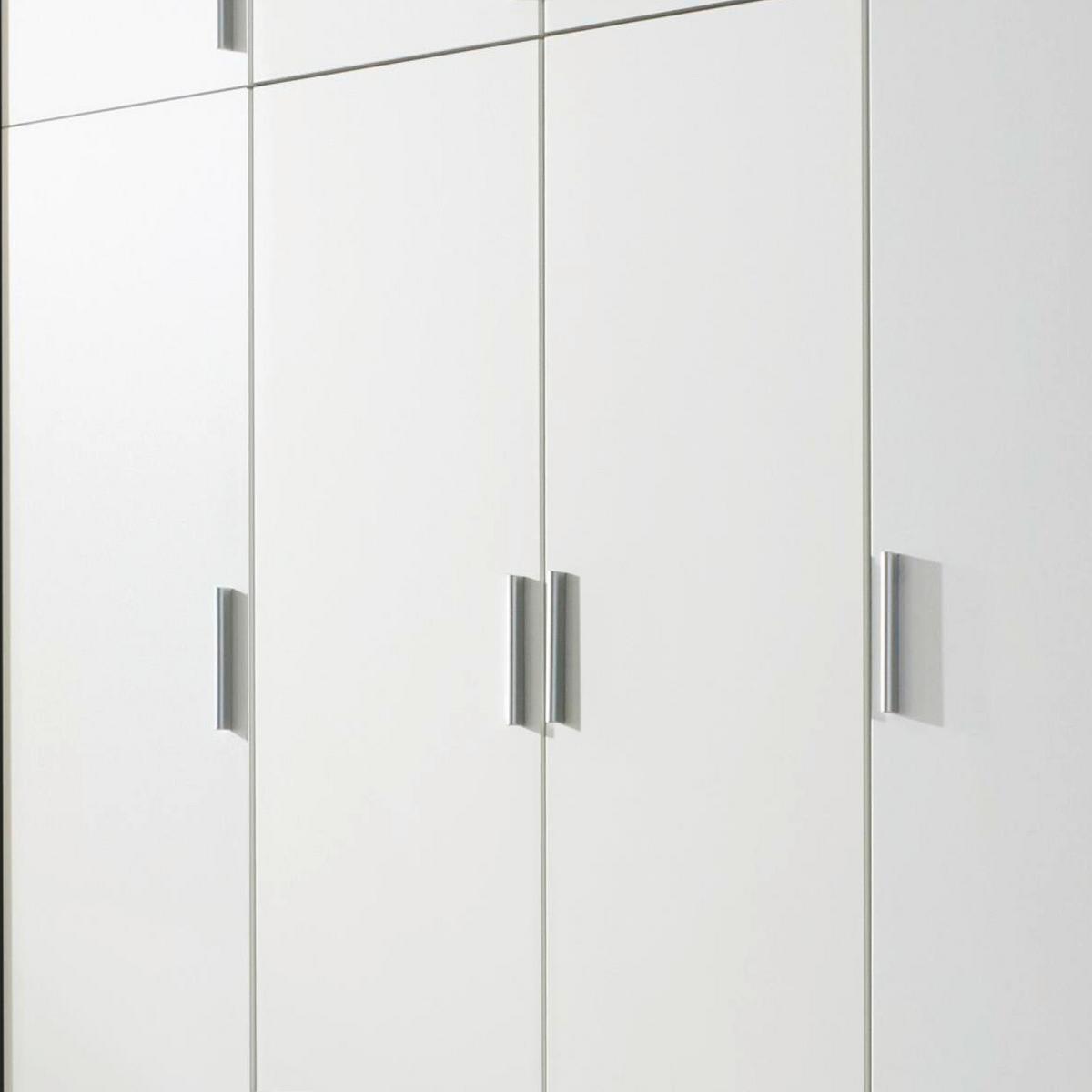 Drehtürenschrank Mit Laden 185cm Hildesheim, Weiß/grau - Weiß/Grau, Design, Holzwerkstoff (185/231/56cm) - Rauch Möbel