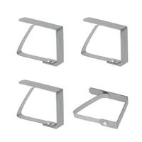 Tischtuchklammernset Maddy B/H/T: ca. 9,5/22,7/1,7 cm - Edelstahlfarben, Basics, Metall (9,5/22,7/1,7cm) - Metaltex
