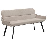 Sitzbank Rico - Taupe/Schwarz, MODERN, Textil/Metall (160/90/62cm) - MID.YOU