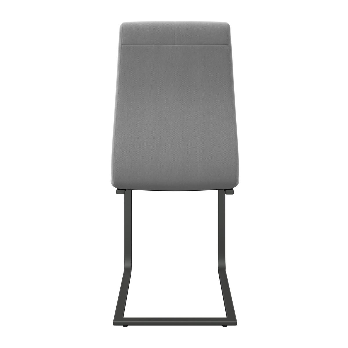 Schwingstuhl Tristan Webstoff hellgrau, B: 41cm - Hellgrau/Schwarz, MODERN, Holz/Textil (41/102/58cm) - James Wood