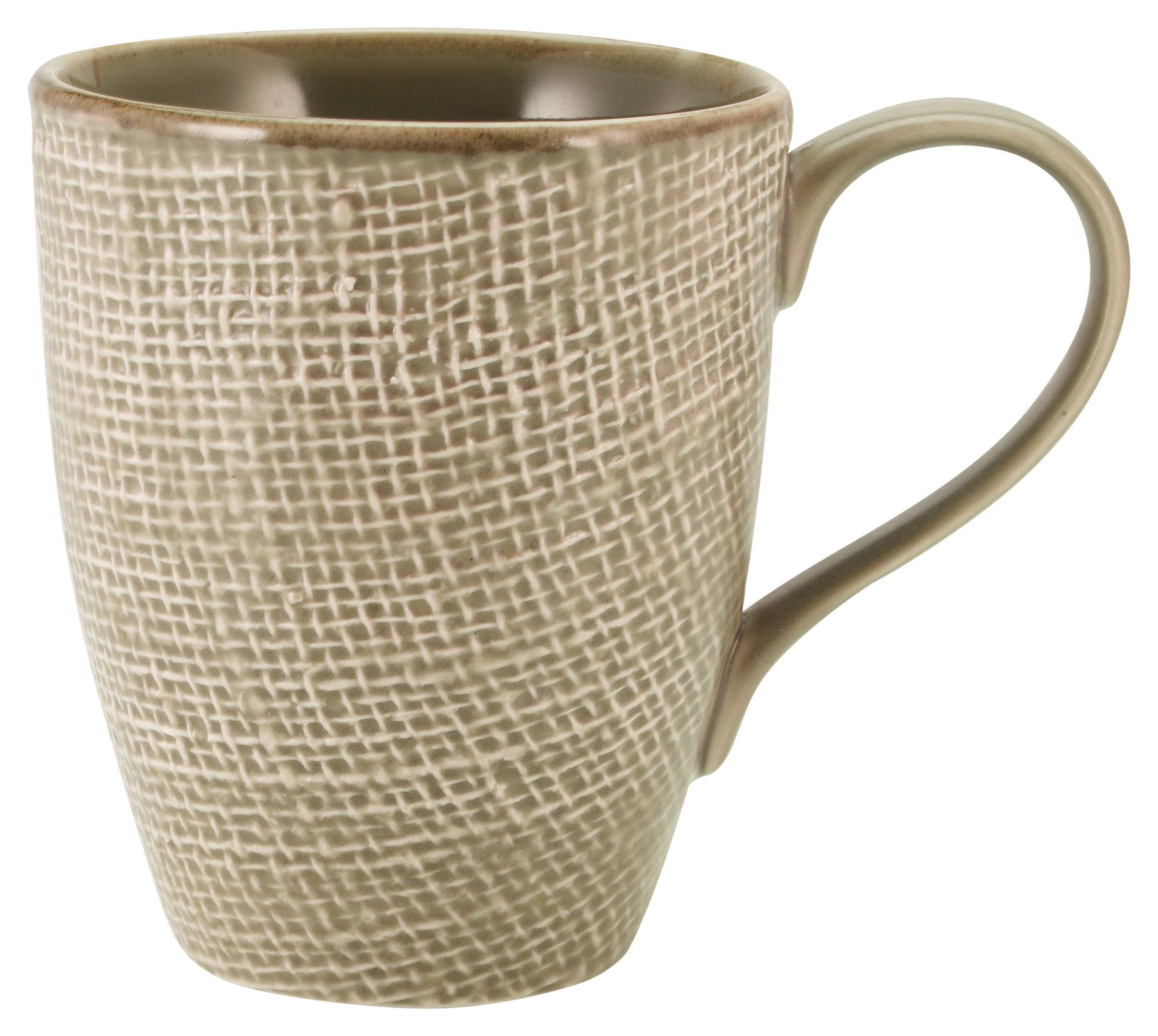 Hrnček Na Kávu Canvas, Ca. 330ml, Sivohnedá - sivohnedá, keramika (13/9/11cm) - Premium Living