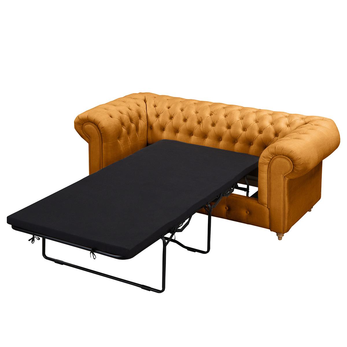 Schlafsofa Laura Bernsteinfarben, B: 190cm - Bernsteinfarben/Braun, Design, Textil (190/74/91cm) - P & B