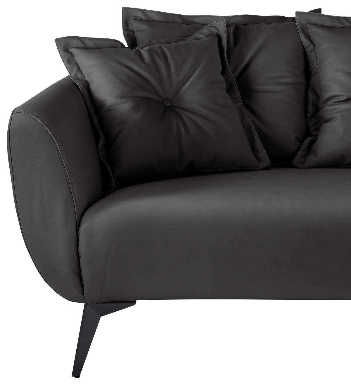 3-Sitzer-Sofa Baggio Schwarz B: 236 cm - Schwarz, MODERN, Textil (236/94/103cm) - Livetastic