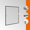 Fliegengitter Fenster 100x120 Cm Anthrazit Zuschneidbar - Anthrazit, Basics (100/120cm)
