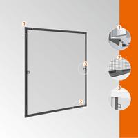 Fliegengitter Fenster 100x120 Cm Anthrazit Zuschneidbar - Anthrazit, Basics (100/120cm)