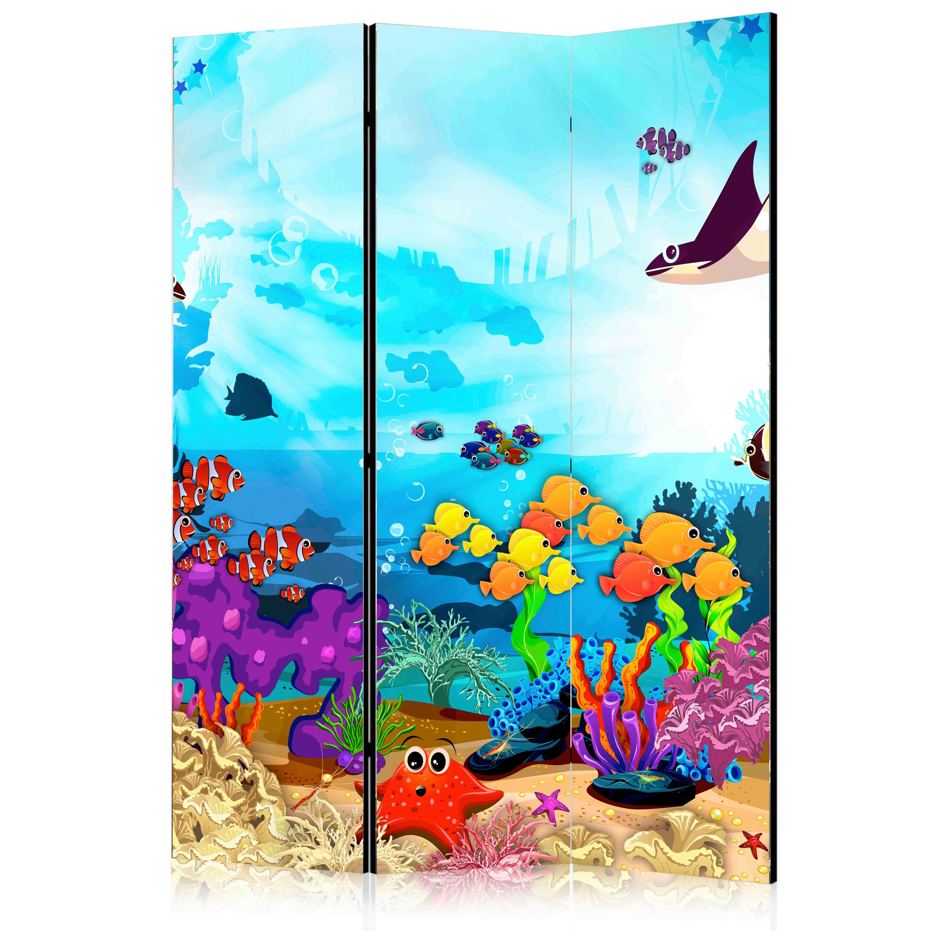 PARAVENT Multicolor B: 135 cm - Multicolor, Basics, Holz/Textil (135/172/3cm) - artgeist