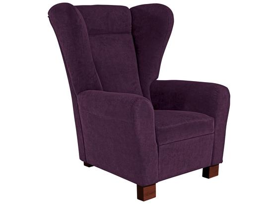 Kreslo Ušiak Chandler - lila, Moderný, kov/drevo (95/109/97cm) - Ombra Kreslo Ušiak Chandler - lila, Moderný, kov/drevo (95/109/97cm) - Ombra