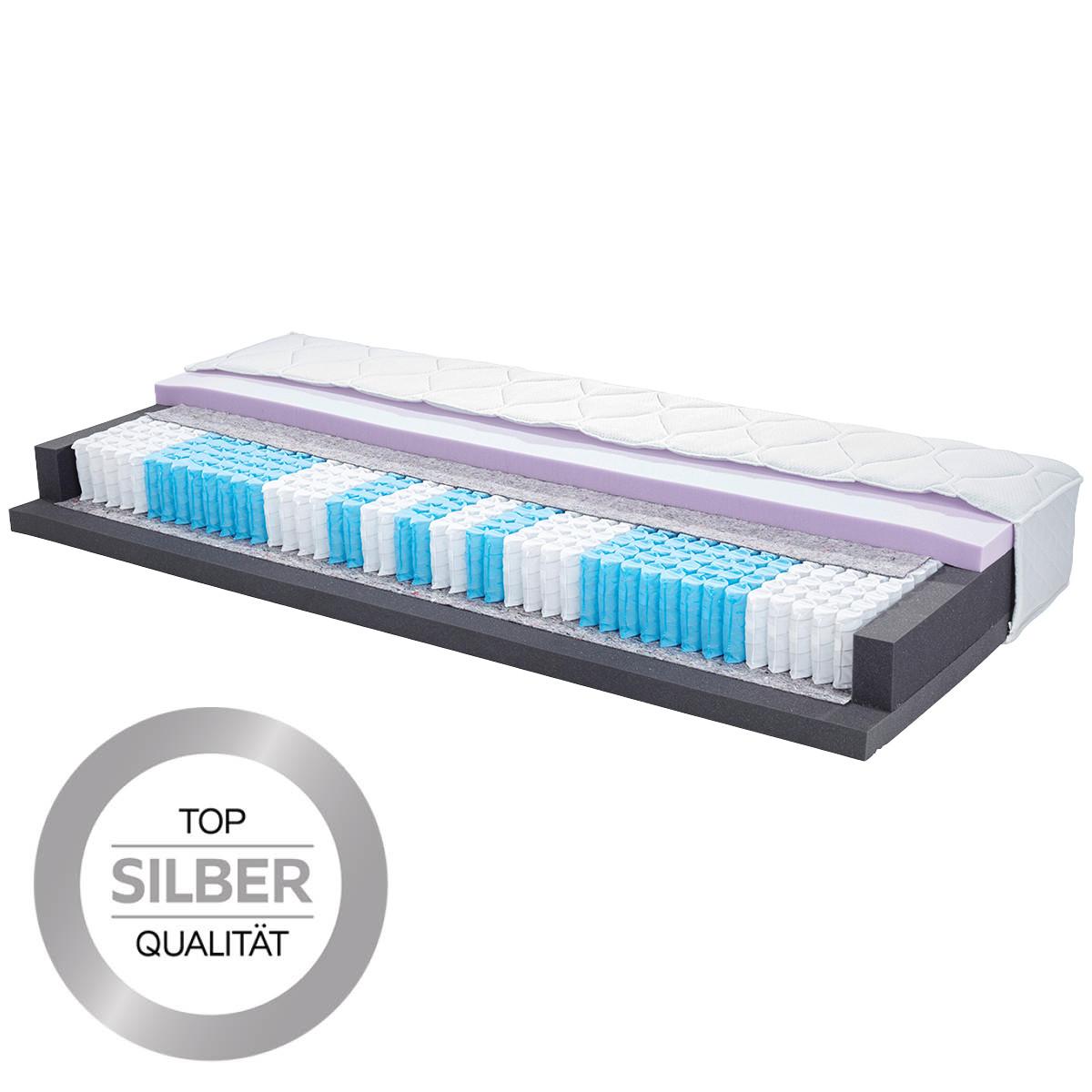 Taschenfederkernmatratze Noxira 120x200cm mittelfest - Weiß, Textil (120/200cm) - Primatex