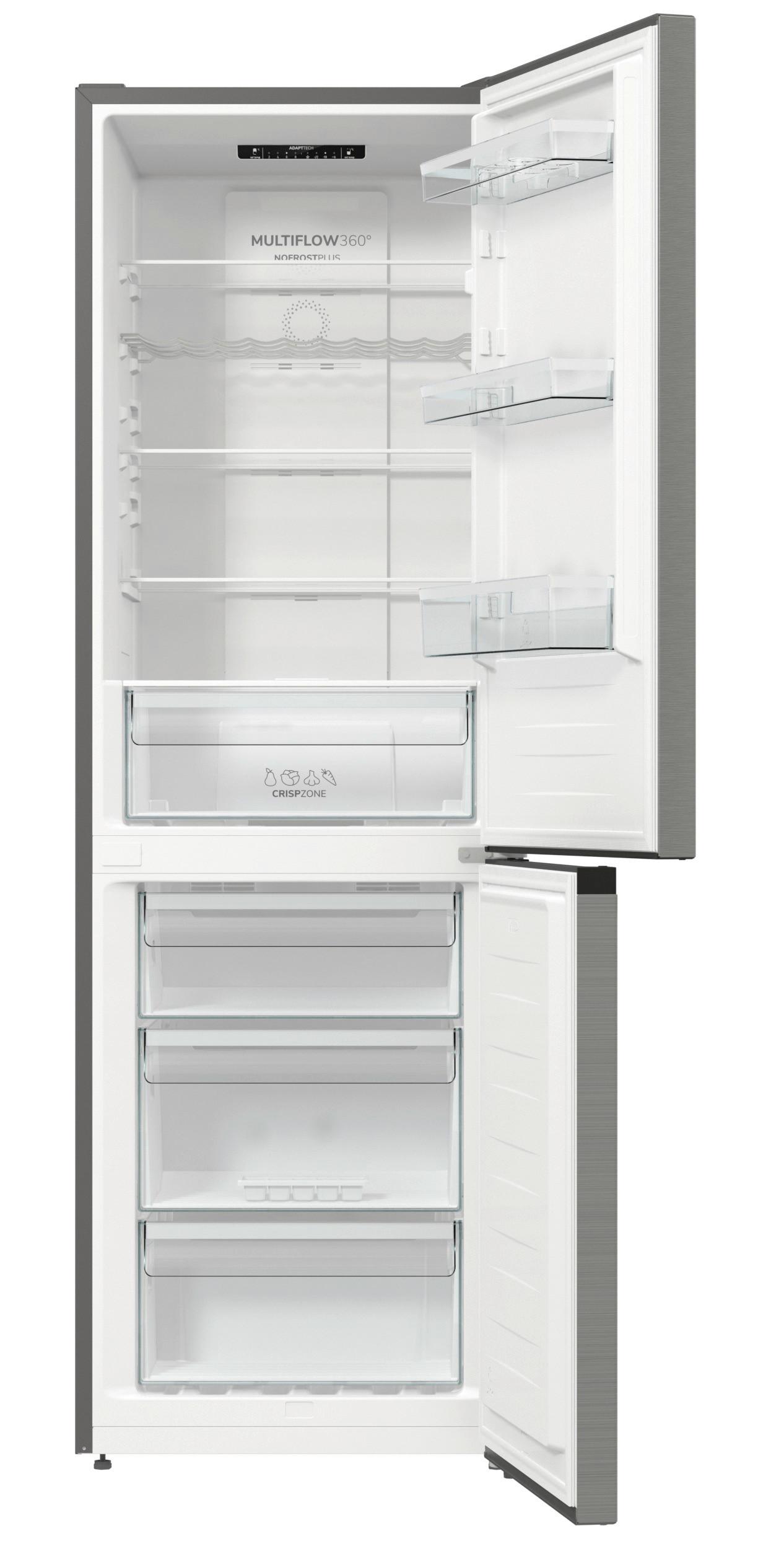 Kühl-Gefrier-Kombination Nfb612csxl4 - Edelstahlfarben, Basics, Glas/Kunststoff (60/185/59,2cm) - Gorenje