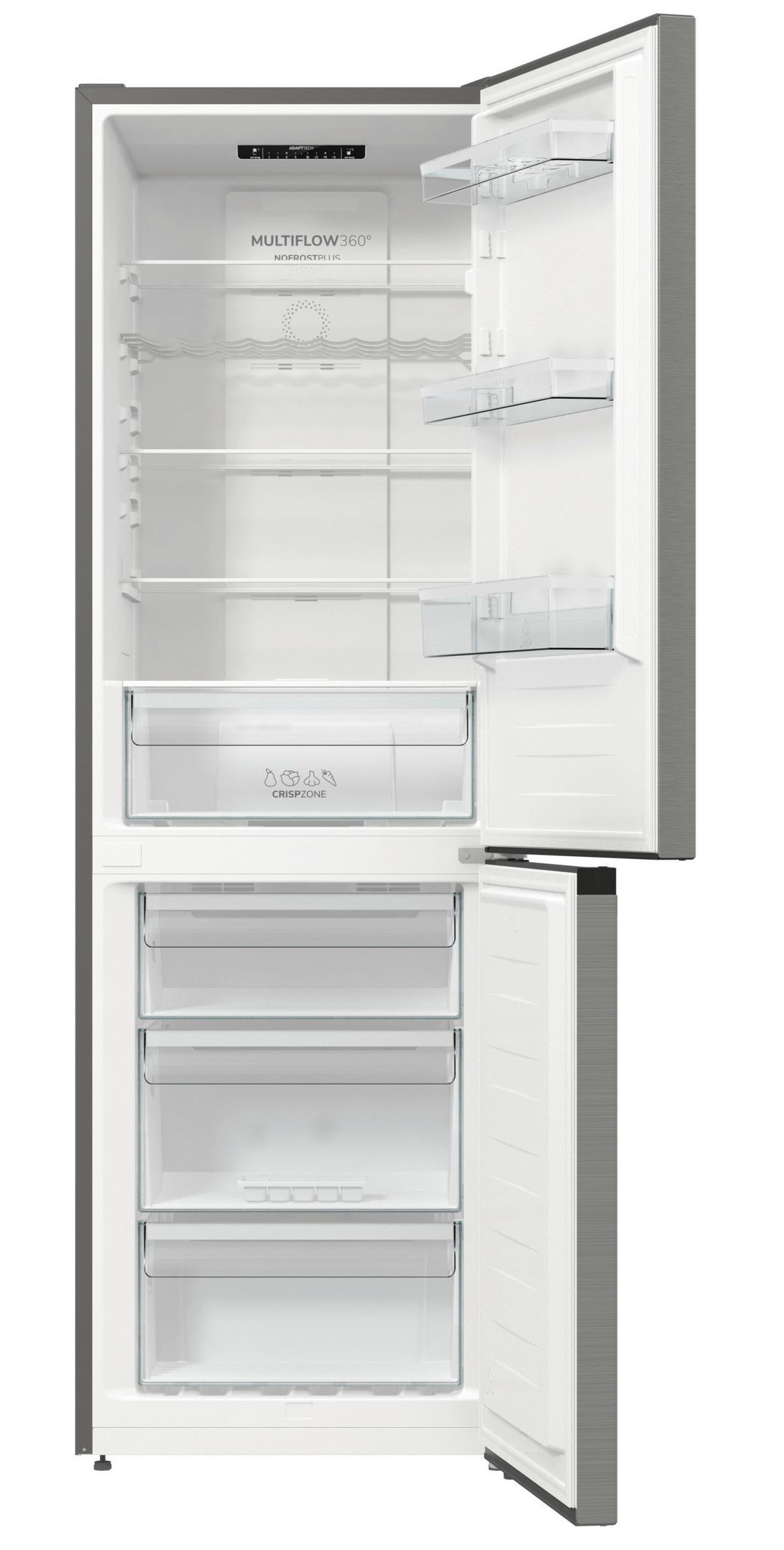 Kühl-gefrier-kombination Nfb612csxl4 - Edelstahlfarben, Basics, Glas/Kunststoff (60/185/59,2cm) - Gorenje