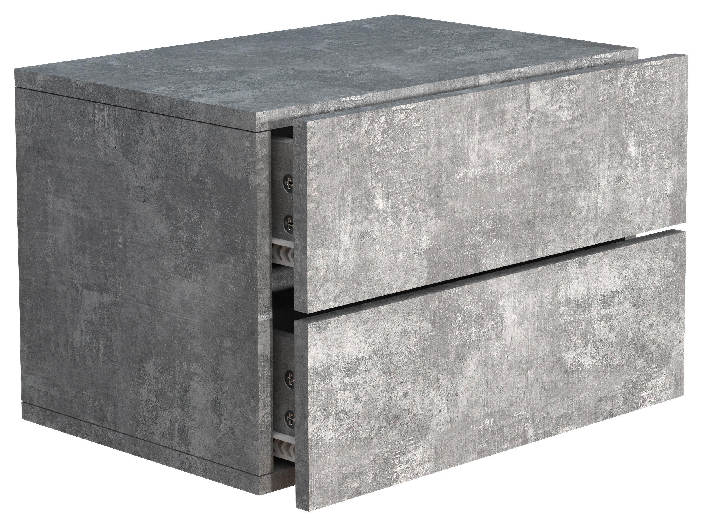 Nachtkästchen Usal L B: 45 Cm Grau