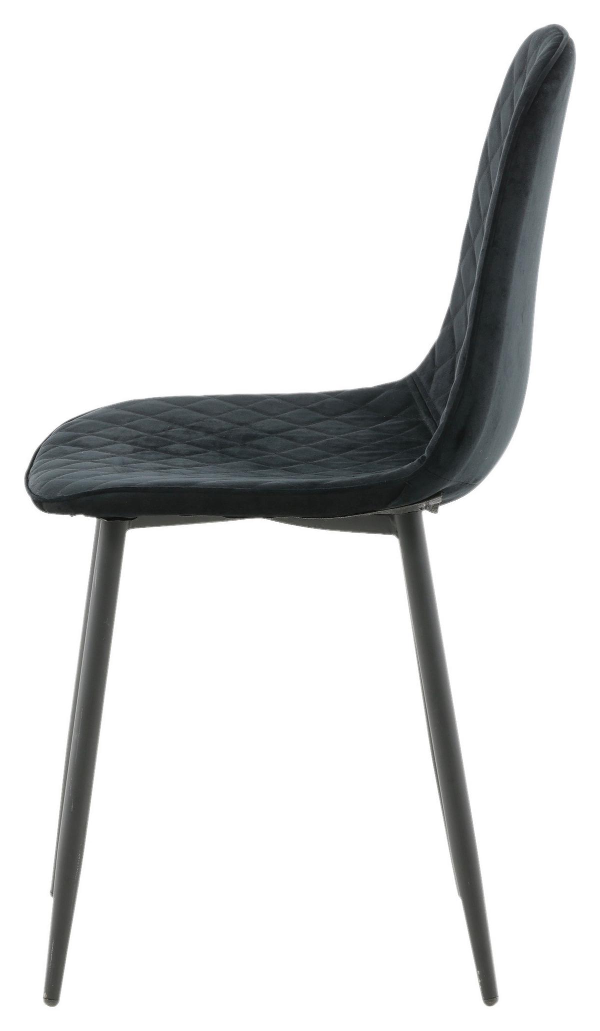 Stuhl-set Polar - Schwarz, Design, Textil/Metall (44/86/52cm) - Livetastic