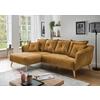 Ecksofa Baggio Gelb S: 162/277 cm - Gelb/Buchefarben, MODERN, Holz/Textil (162/277cm) - Livetastic