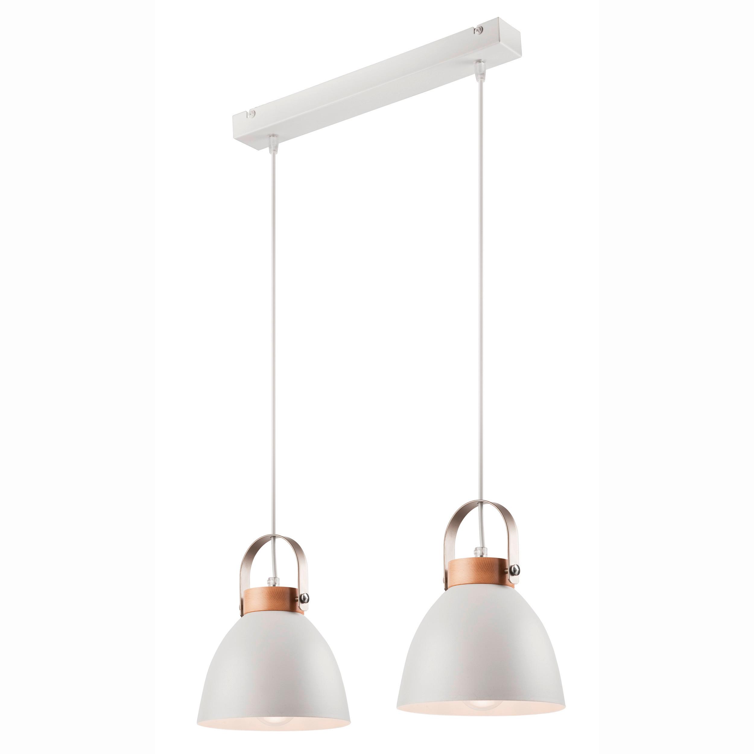 Hängeleuchte 31804 Danielle - Weiß Hochglanz, KONVENTIONELL, Holz/Metall (76/37/12cm)