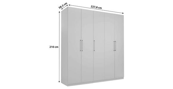 Drehtürenschrank 228cm Unit Anthrazit - Anthrazit, MODERN, Holzwerkstoff (227,8/210/58,3cm) - Ondega