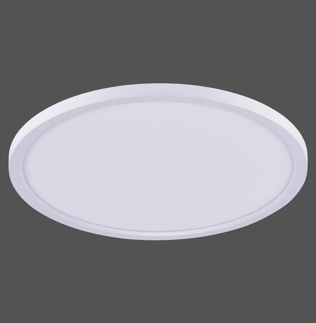 Led-deckenleuchte L16351-16 Flat - Weiß, Design, Metall (45/6,6cm) - Novel