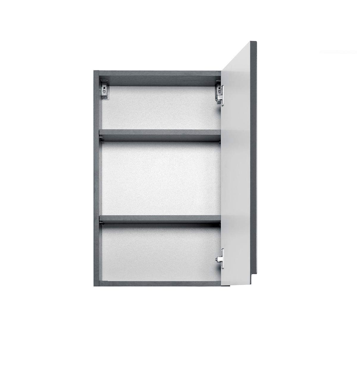 Hängeschrank Cardiff B: 40 Cm Graphit Dekor M. Türdämpfer - Graphitfarben/Grau, Design, Holzwerkstoff (40/64/20cm) - Held