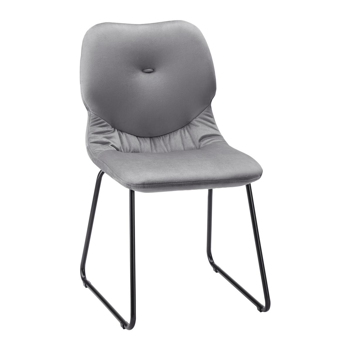 Stolička ALICA - čierna/sivá, Modern, kov/textil (57/83/46cm) - Bessagi Home