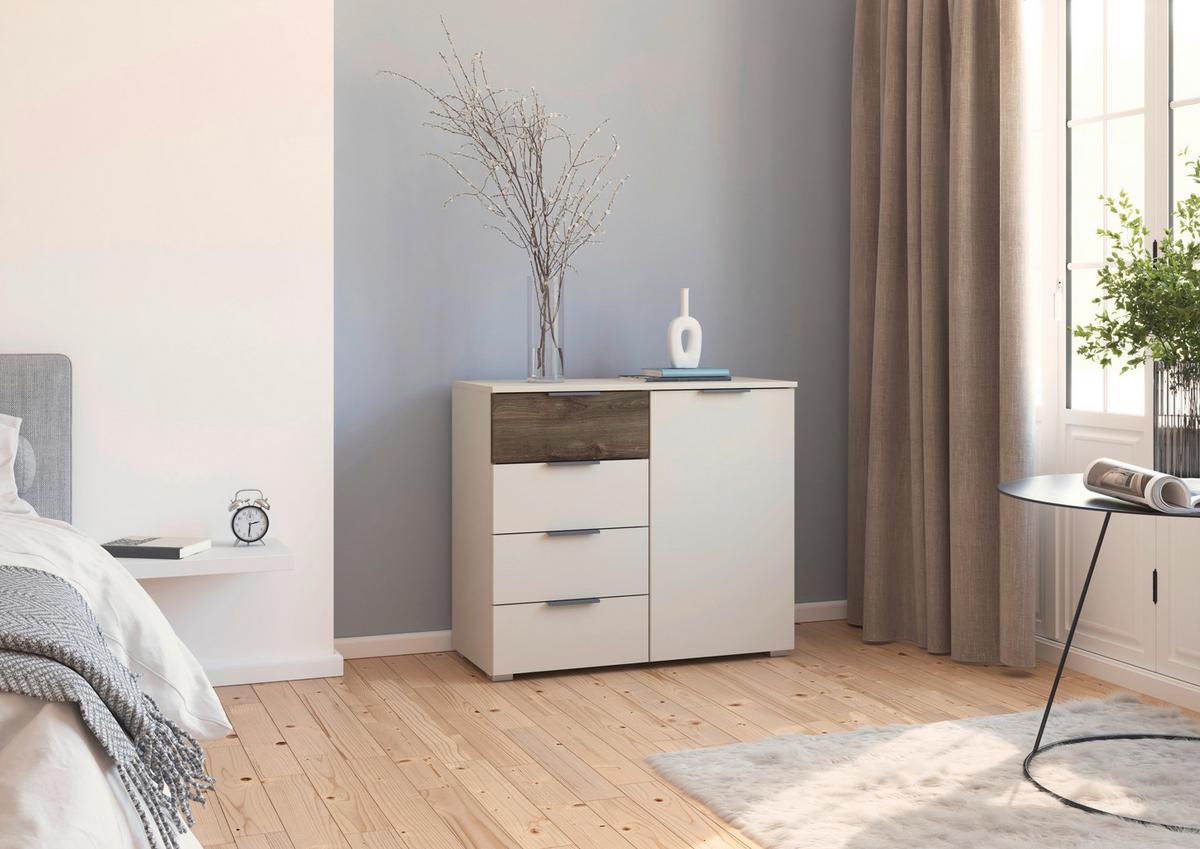 Kommode Sajo-Extra Champagner B: 93 cm - Champagner, Trend, Holzwerkstoff (93/81/42cm)