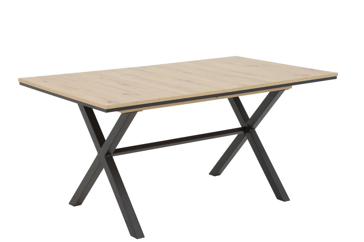 Tischgruppe Karina G - Anthrazit/Eiche Artisan, MODERN, Holzwerkstoff/Textil (160 - 200/76/90cm) - MID.YOU