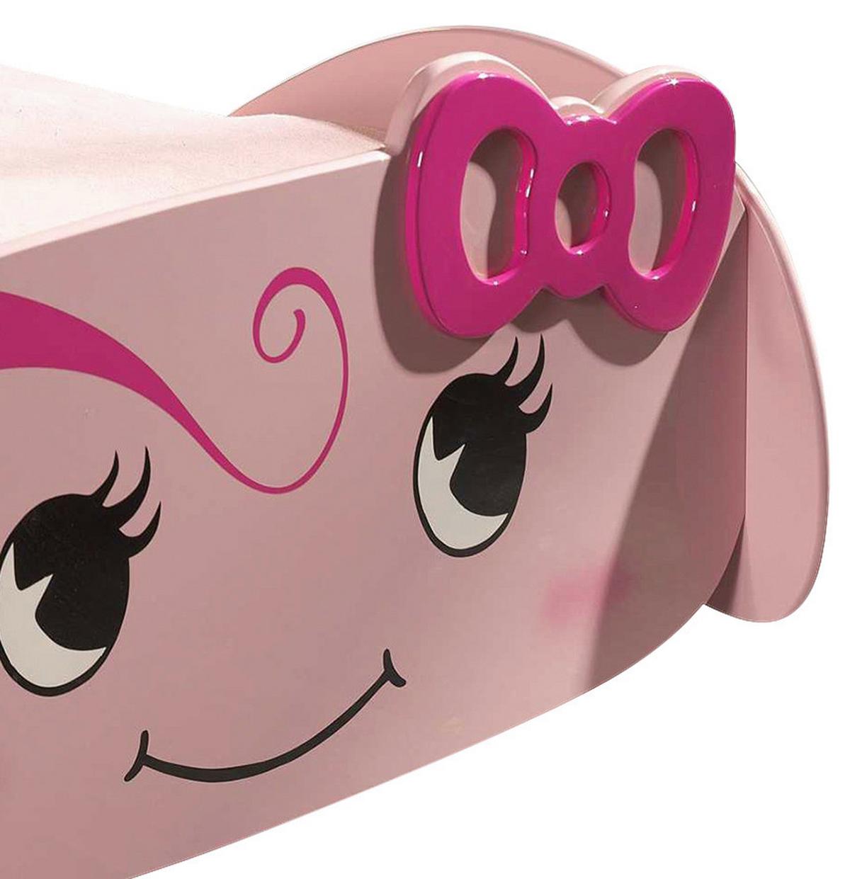 Autobett Pretty Girl 90x200 Rosa - Rosa, MODERN, Holzwerkstoff (90/200cm) - Vipack