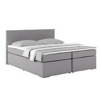 Manželská Posteľ Nero, 180x200, sivá - sivomodrá/sivobéžová, Konventionell, kov/textil (180/200cm)