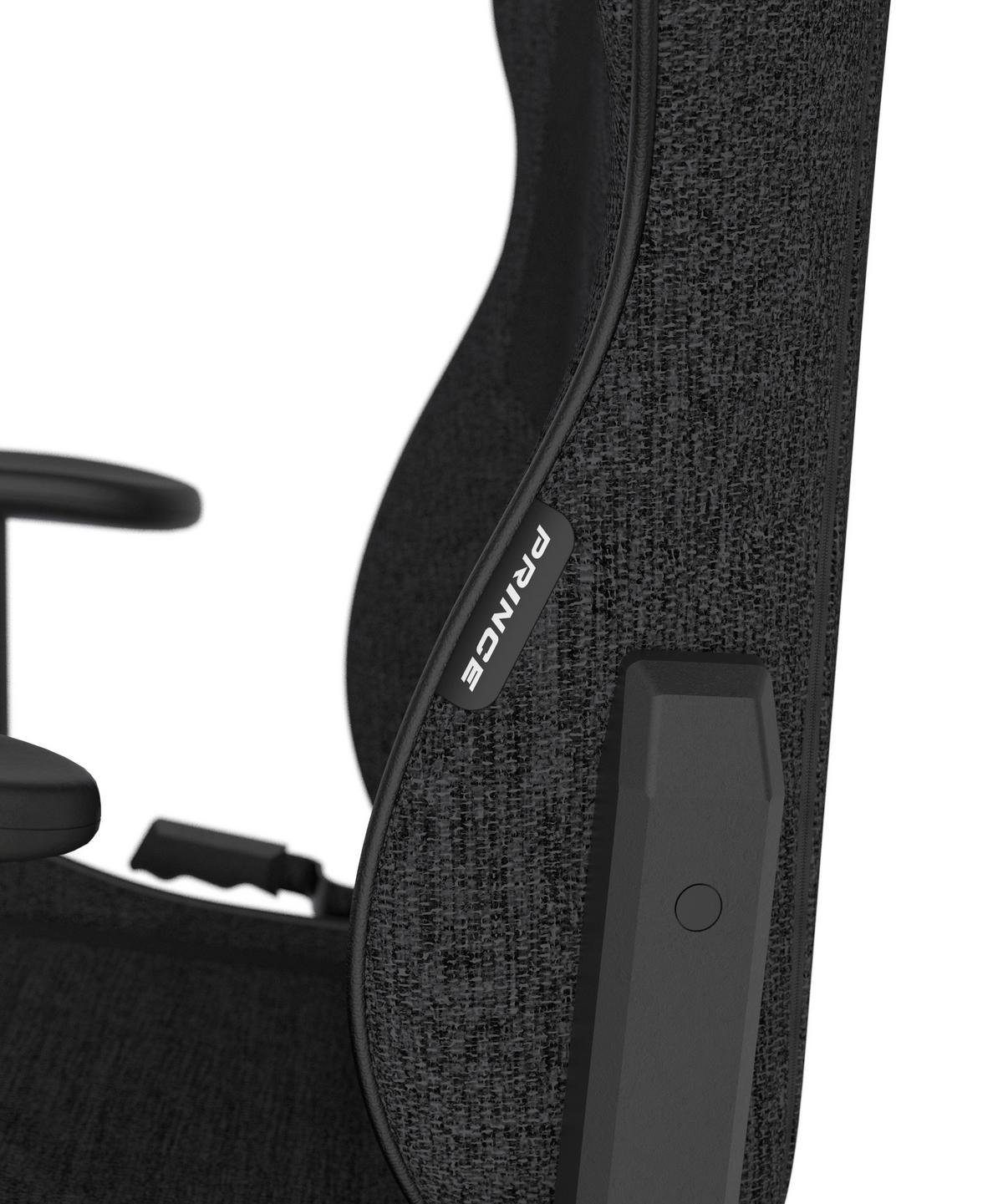 Gamingstuhl Prince Schwarz B: 70cm - Schwarz/Weiß, KONVENTIONELL, Kunststoff/Textil (70/132/70cm) - Dxracer