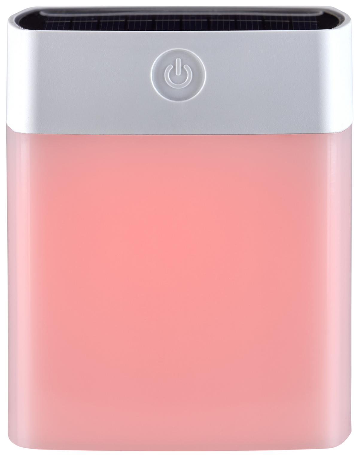 Solarleuchte Eckig Aenne 3xled Warmweiß H: 11cm - Weiß, KONVENTIONELL, Kunststoff (9/9/11cm) - Homezone