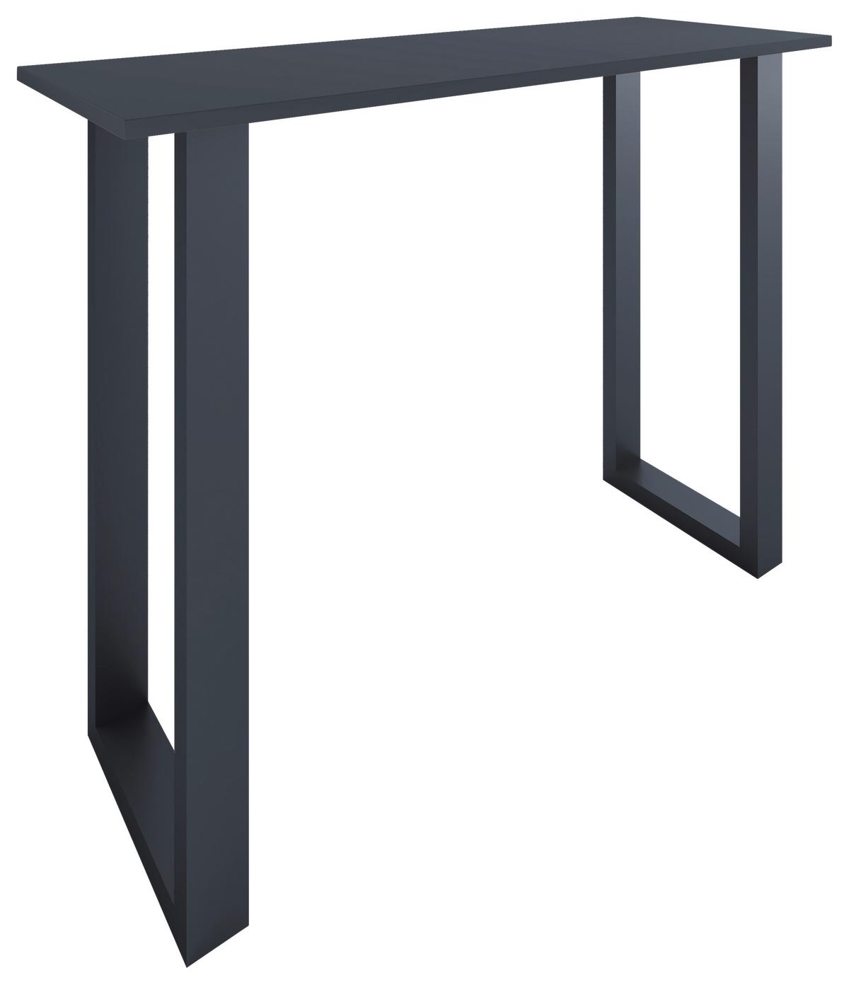 Bartisch Xona B 140x50 - Anthrazit/Schwarz, KONVENTIONELL, Holzwerkstoff/Metall (140/50/102cm)