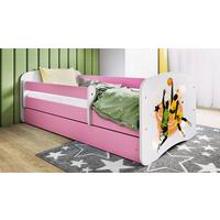 Kinder-/Juniorbett Babydreams inkl. Matratze 80x160 - Pink/Birkefarben, MODERN, Holz/Holzwerkstoff (80/160cm) - MID.YOU