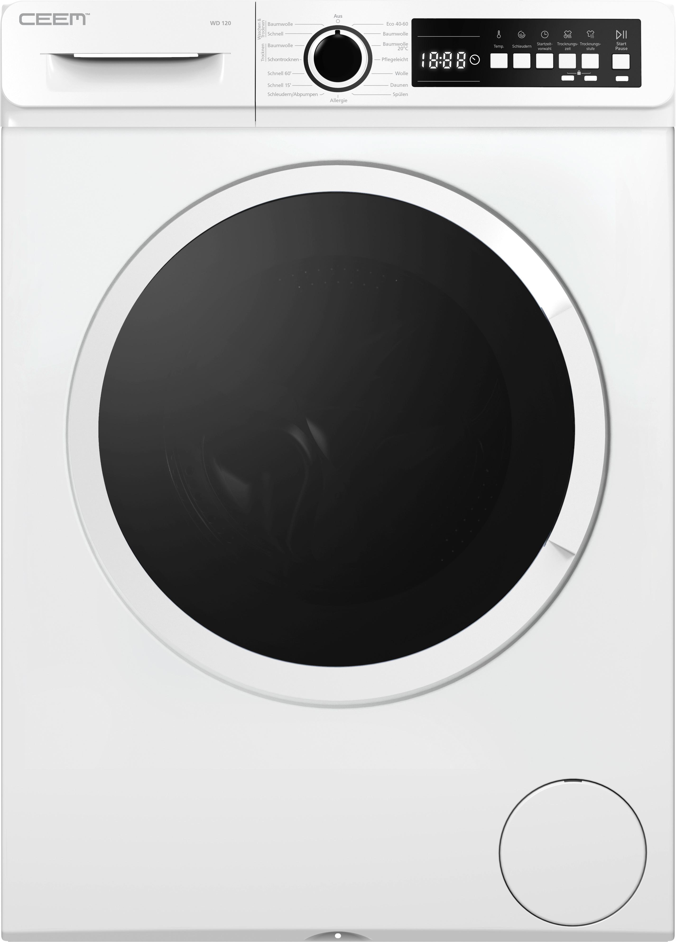 Waschtrockner Ceem Wd 120 - Weiß, Basics, Kunststoff/Metall (59,7/84,5/52,7cm) - CEEM