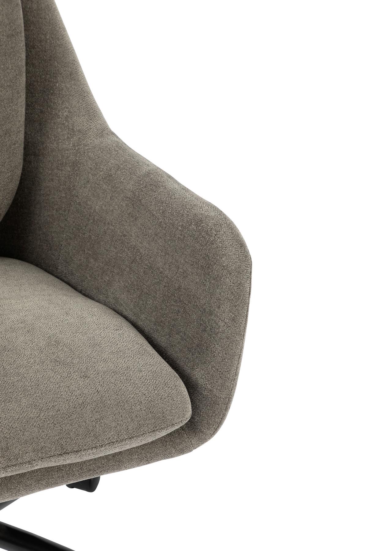 Drehstuhl Amalfi Grau B: 58 cm - Schwarz/Grau, MODERN, Kunststoff/Textil (58/91-99/71cm) - MID.YOU