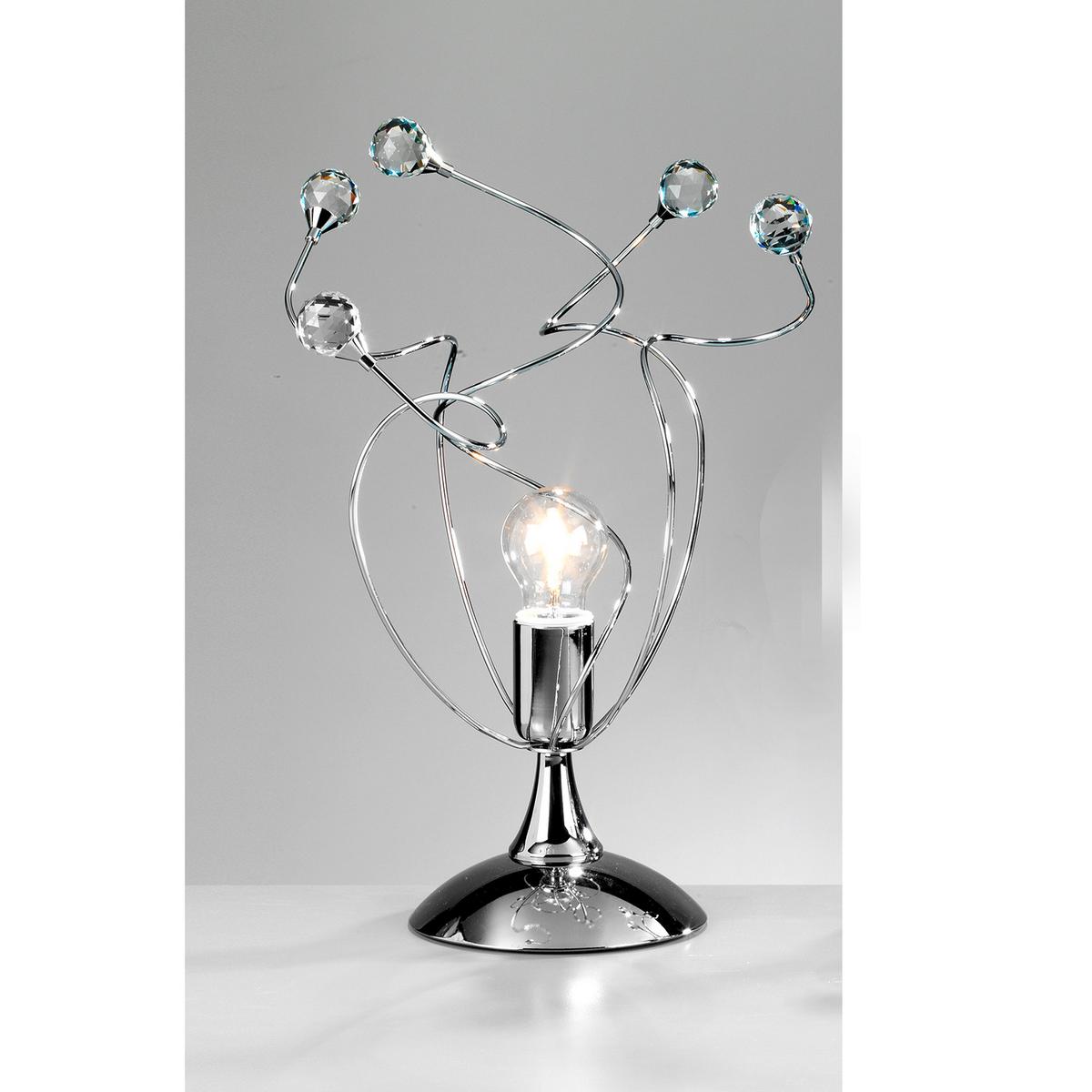 Kristall-tischleuchte 4726/lg - Chromfarben, KONVENTIONELL, Glas/Metall (30/45cm)
