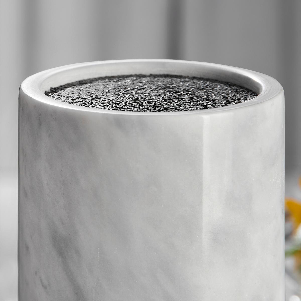 Blok na nože Marble - bílá, Moderní, plast/kámen (13/23cm) - Premium Living
