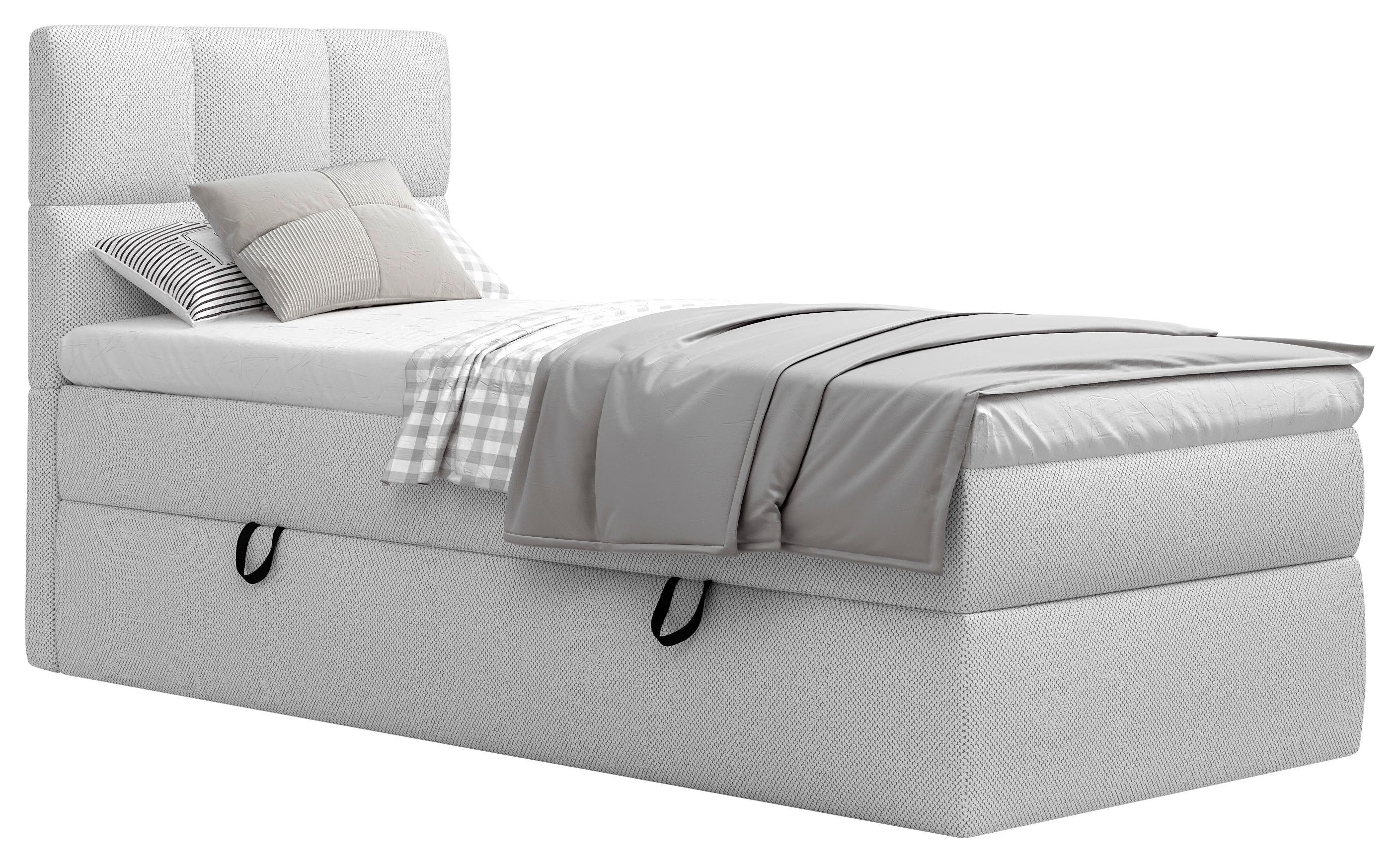 Boxbett Polly - Schwarz/Grau, MODERN, Holz/Holzwerkstoff (90/200cm) - MID.YOU