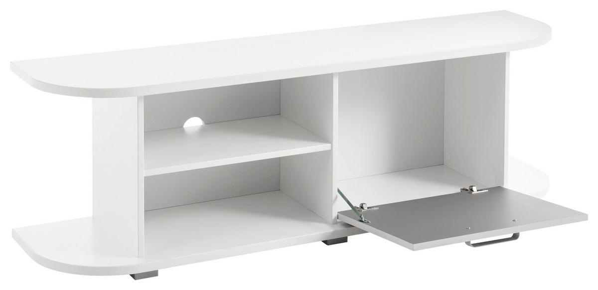 TV-Element Yoris B: 141,6 cm Weiß/Grau - Weiß/Grau, Design, Holzwerkstoff (141,6/44,8/36cm) - MID.YOU