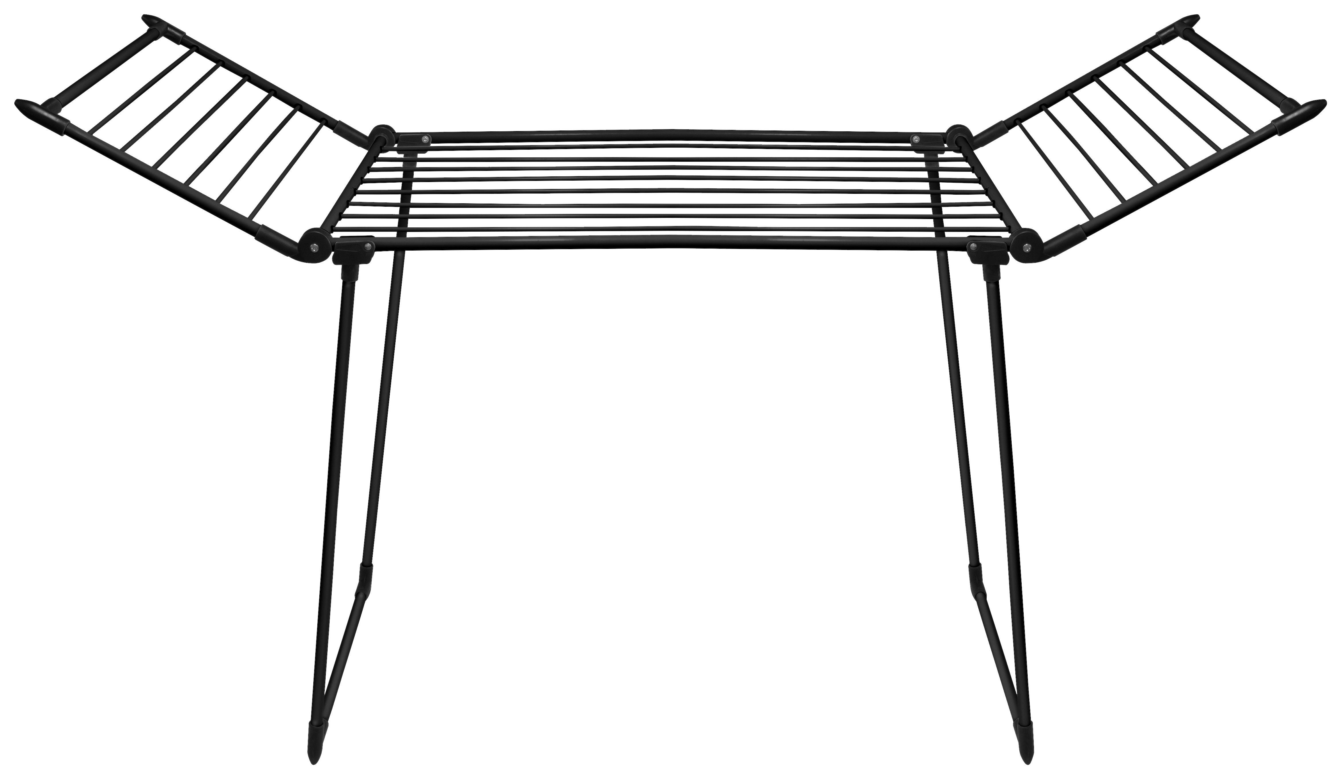 Stojací sušák na prádlo MICHI - černá, Moderní, kov/plast (175/60/105cm) - Mömax