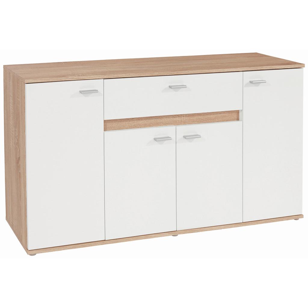 Kommode B 160cm Carmen, Eiche Dekor/weiß