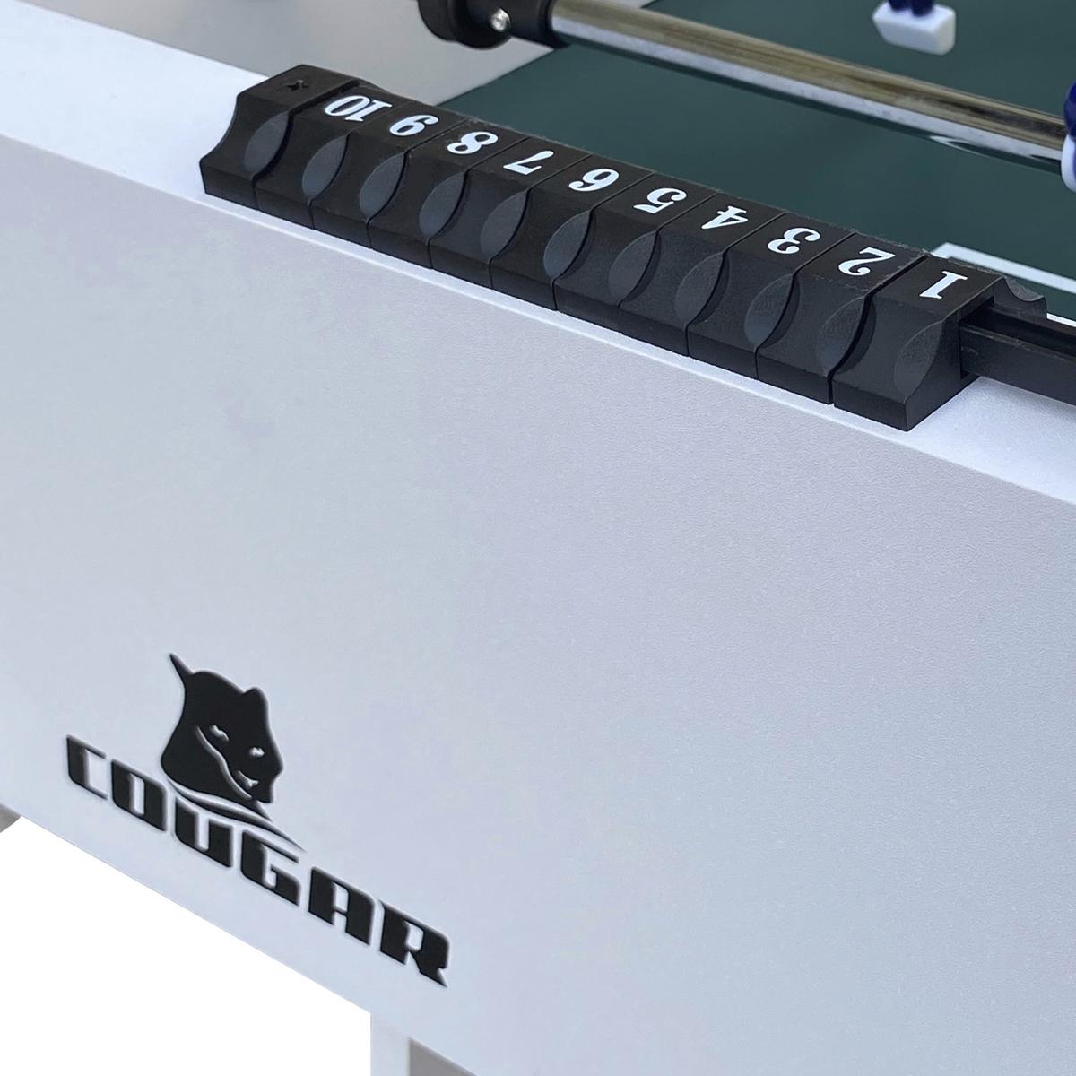 Tischfußball Cougar Holz Weiß 2 Bälle, Klappbar - Weiß, KONVENTIONELL, Holz (61/81/122cm) - Ambia Garden