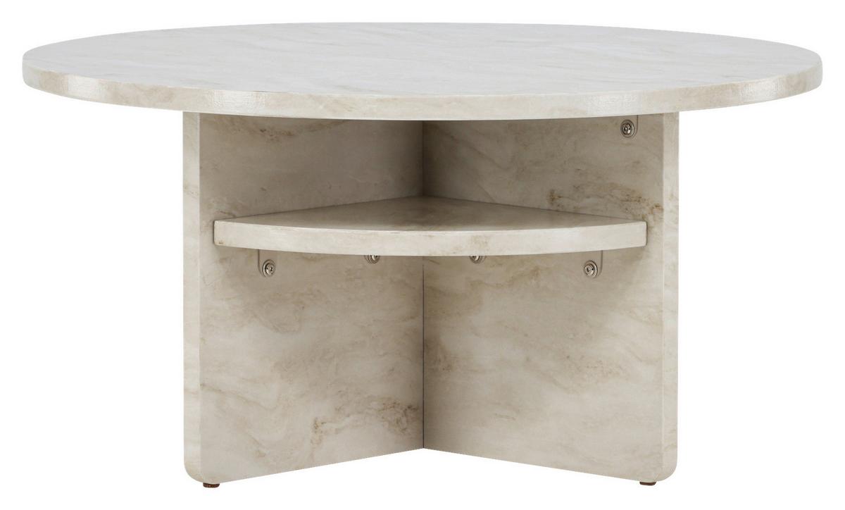 Couchtisch Ålesund - Beige, Design, Holzwerkstoff (85/85/42cm) - Livetastic